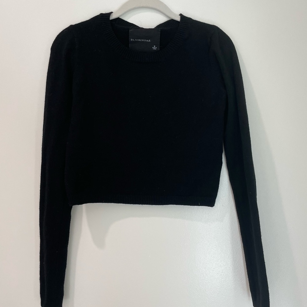 Olivaceous Crop Sweater